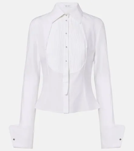 Camisa de esmoquin de algodón a rayas plisada - McQueen - Modalova