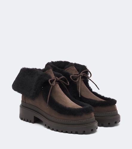 Ankle Boots aus Veloursleder mit Shearling - Yves Salomon - Modalova