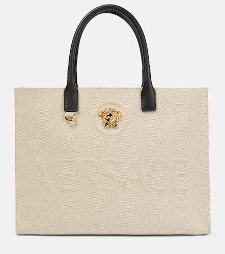 Versace La Medusa canvas tote bag - Versace - Modalova