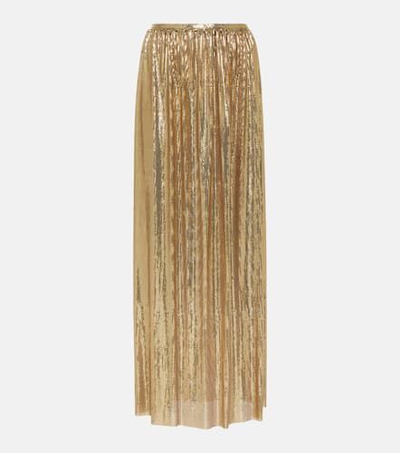 High-rise metallic mesh maxi skirt - Rabanne - Modalova