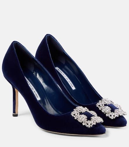 Hangisi 90 embellished velvet pumps - Manolo Blahnik - Modalova