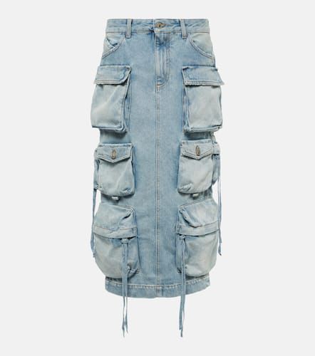 The Attico Cargo denim midi skirt - The Attico - Modalova