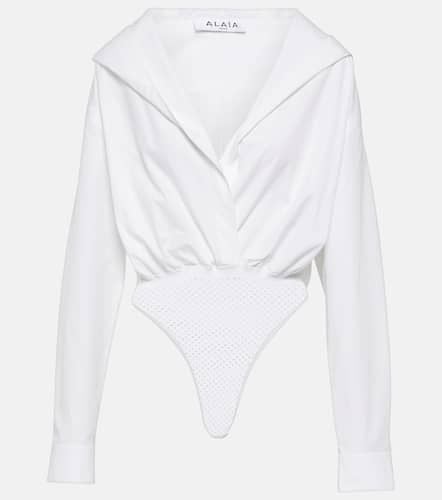 AlaÃ¯a Hooded cotton bodysuit - Alaia - Modalova