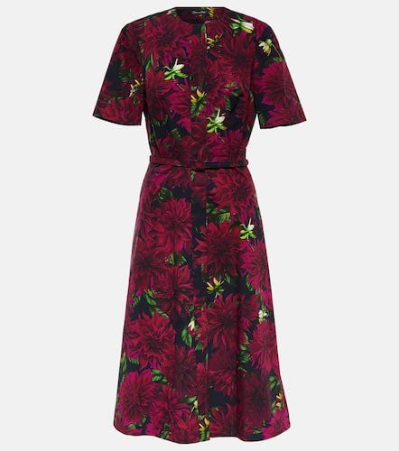 Cotton-blend poplin midi dress - Oscar de la Renta - Modalova