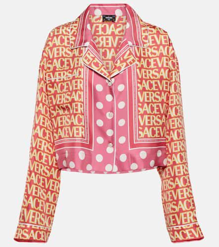 Versace Logo silk shirt - Versace - Modalova