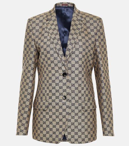 Gucci GG canvas linen-blend blazer - Gucci - Modalova