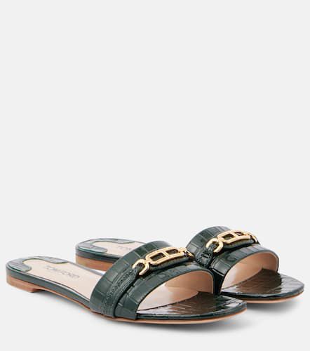 Whitney croc-effect leather slides - Tom Ford - Modalova