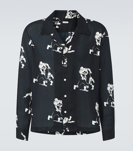 Football Silhouette printed linen shirt - Bode - Modalova