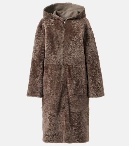 Cappotto reversibile in shearling e pelle con cappuccio - Joseph - Modalova