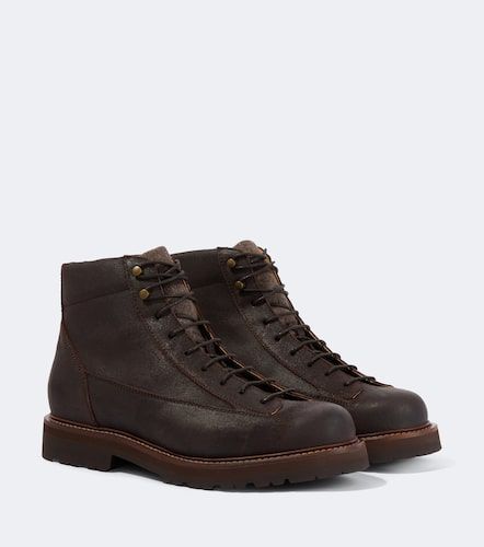 Botas con cordones de piel - Brunello Cucinelli - Modalova
