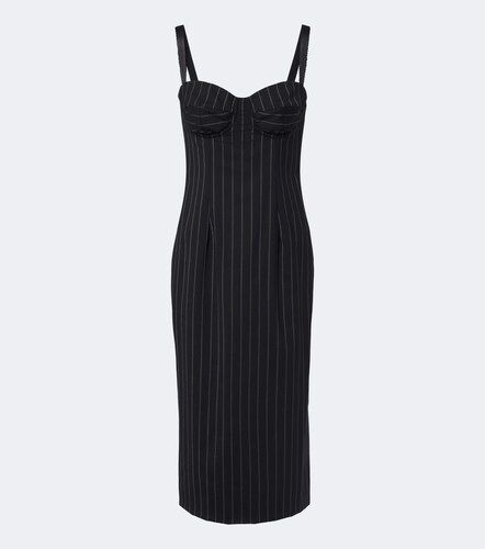 Pinstriped wool and silk bustier dress - Dolce&Gabbana - Modalova
