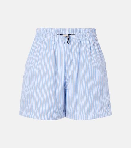 Shorts de popelín de algodón a rayas - Plan C - Modalova