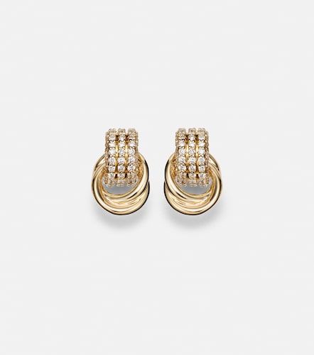 Pendientes Forme Knot de oro de 14 ct con diamantes - Stone and Strand - Modalova