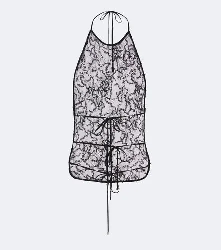 Sequined halterneck lace top - The Attico - Modalova