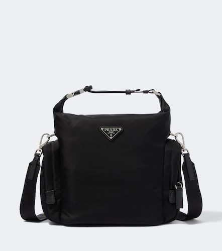 Re-Nylon leather-trimmed shoulder bag - Prada - Modalova