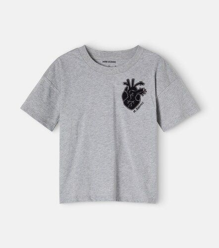 Camiseta de jersey de algodón bordada - Mini Rodini - Modalova