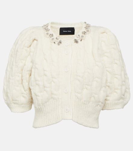 Cable-knit alpaca and wool-blend cardigan - Simone Rocha - Modalova