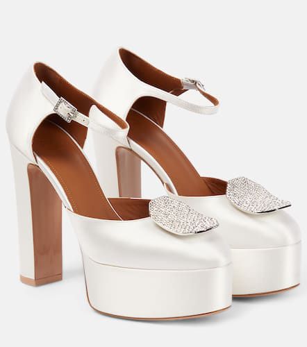 Terra embellished satin platform pumps - Malone Souliers - Modalova