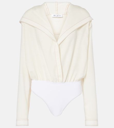 Alaia Hooded wool-blend bodysuit - Alaia - Modalova