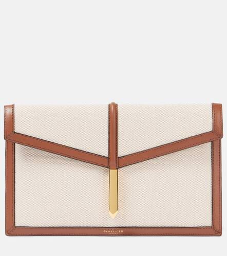 Tokyo leather-trimmed canvas clutch - DeMellier - Modalova