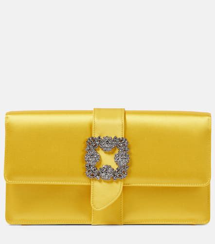 Capri embellished satin clutch - Manolo Blahnik - Modalova