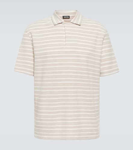 Zegna Striped cotton polo shirt - Zegna - Modalova