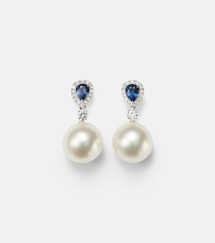 Orecchini Romance in oro bianco 18kt con zaffiri, diamanti e perle - Bucherer Fine Jewellery - Modalova