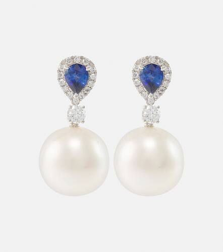 Romance 18kt white gold earrings with sapphires, diamonds, and pearls - Bucherer Fine Jewellery - Modalova