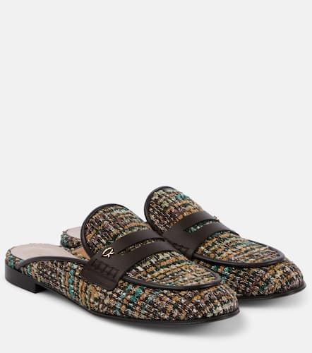 Slippers aus Bouclé mit Leder - Gianvito Rossi - Modalova
