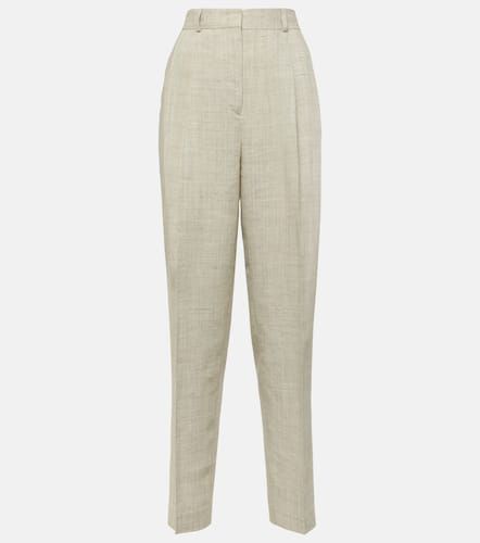 Pleated tailored straight pants - Toteme - Modalova