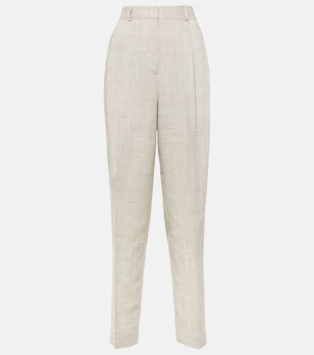 Pleated tailored straight pants - Toteme - Modalova