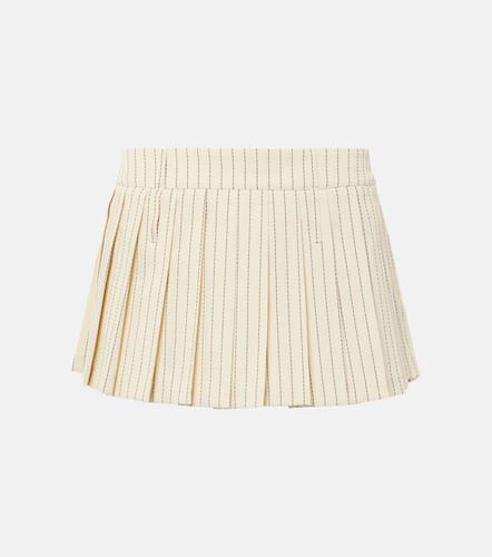 Blake pleated pinstripe twill miniskirt - The Frankie Shop - Modalova