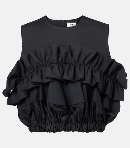 Noir Kei Ninomiya Ruffled wool top - Noir Kei Ninomiya - Modalova