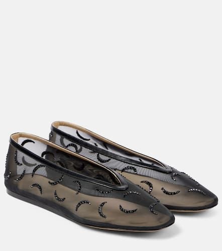 Le Monde BÃ©ryl Luna embroidered mesh ballet flats - Le Monde Beryl - Modalova