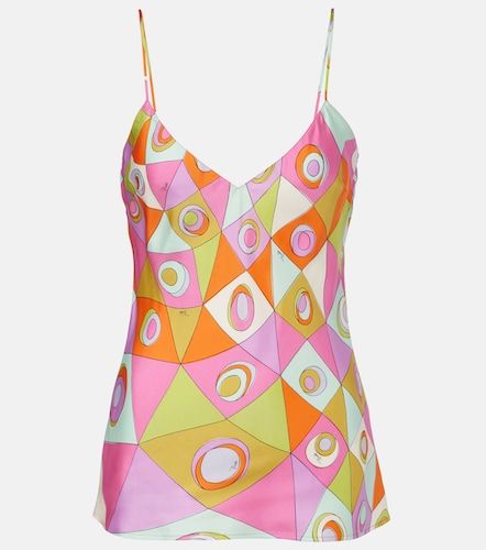 Top lencero Occhi de sarga de seda - Pucci - Modalova