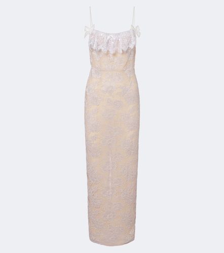 Abito sottoveste in pizzo con paillettes - Alessandra Rich - Modalova