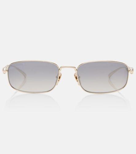 Bamboo crystal-embellished rectangular sunglasses - Gucci - Modalova