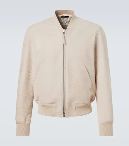 Chaqueta bomber de piel grabada - Tom Ford - Modalova