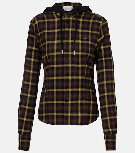 Camisa de algodón a cuadros con capucha - Coperni - Modalova