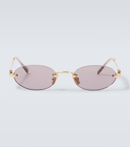 Miu Miu Logo oval sunglasses - Miu Miu - Modalova