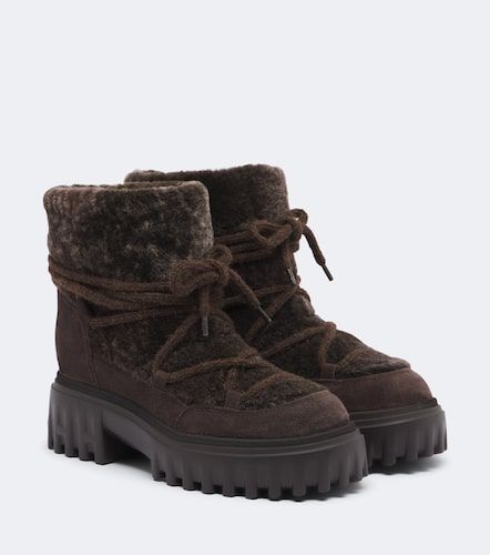 Stivaletti H700 in shearling platform - Hogan - Modalova