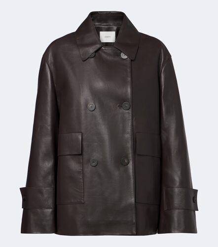Delia double-breasted leather jacket - Joseph - Modalova