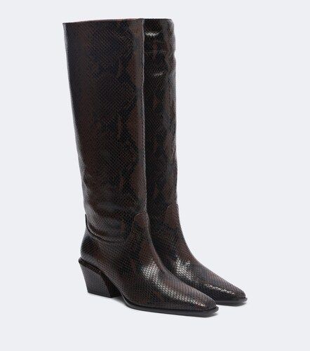 Bettina snake-effect leather knee-high boots - Paris Texas - Modalova