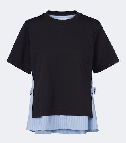Top in jersey di cotone e popeline - Sacai - Modalova