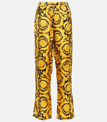 Barocco high-rise silk pants - Versace - Modalova