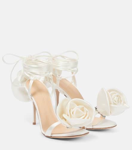 Floral-appliquÃ© satin sandals - Magda Butrym - Modalova