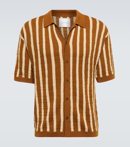 Striped virgin wool bowling shirt - King & Tuckfield - Modalova