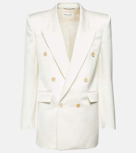 Double-breasted silk tuxedo blazer - Saint Laurent - Modalova