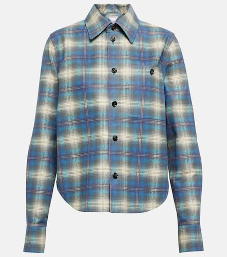 Checked leather shirt - Bottega Veneta - Modalova