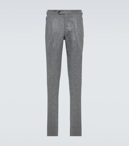 Wool flannel slim pants - Thom Sweeney - Modalova